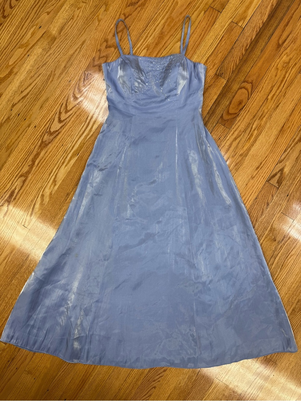 Vintage Alyce Designs Iridescent Purple Prom Dress Beaded Bodice Princesscore